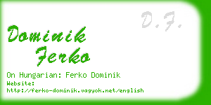 dominik ferko business card